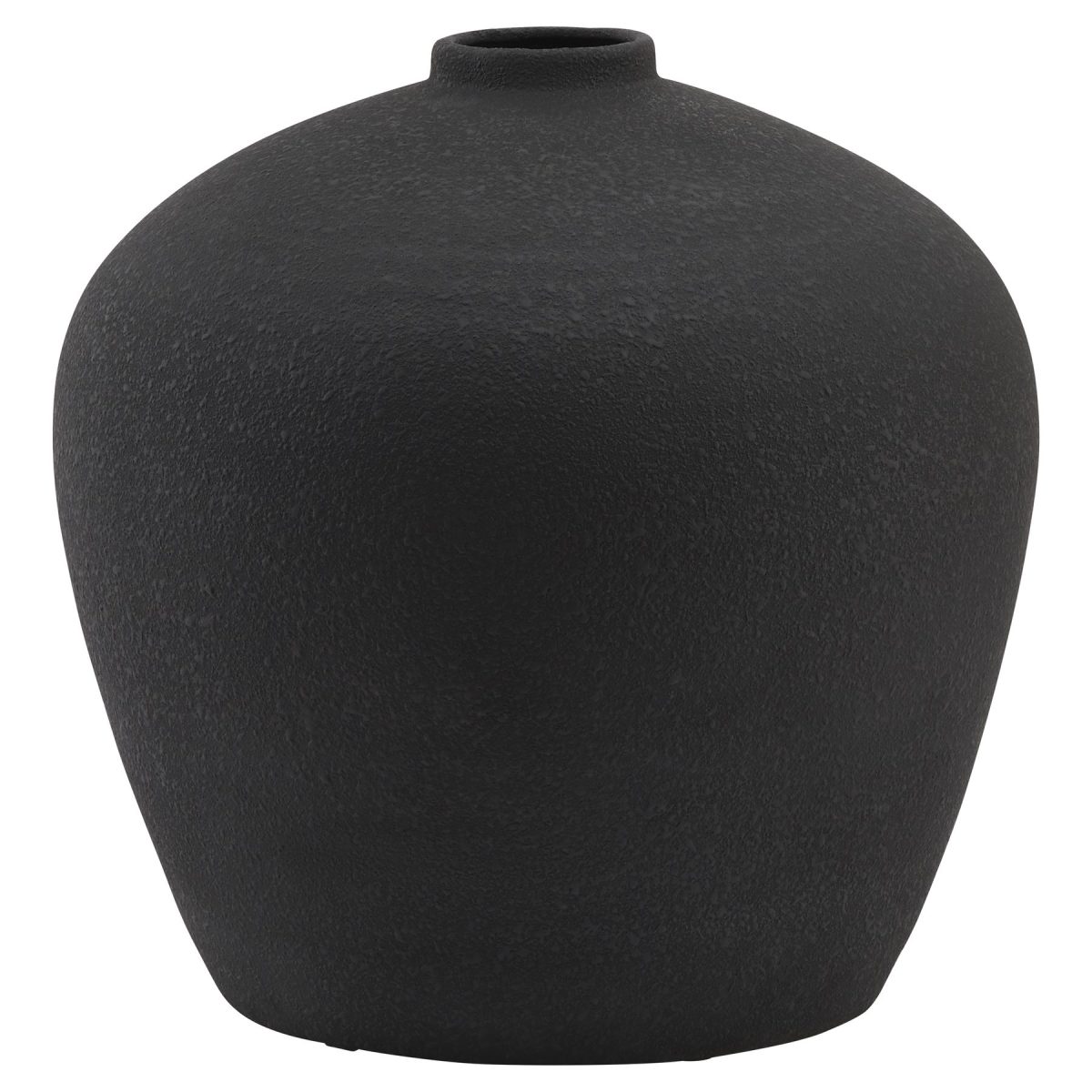Cortona Texture Vase, Black (38cm x 39cm)