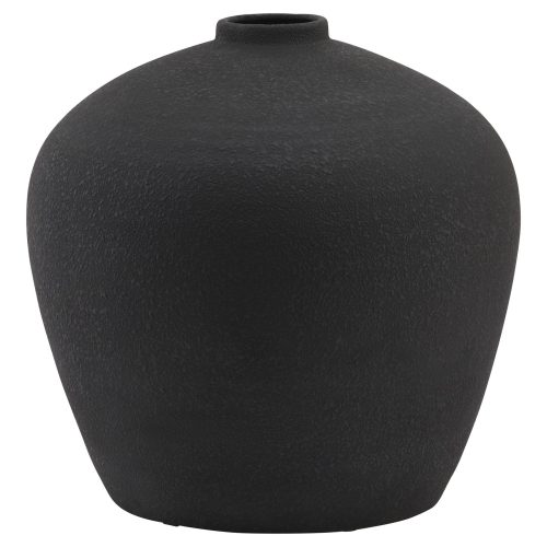 Cortona Texture Vase, Black (38cm x 39cm)