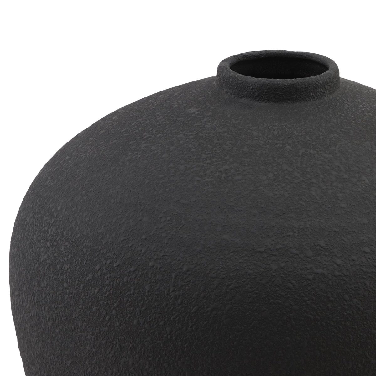 Cortona Texture Vase, Black (38cm x 39cm)