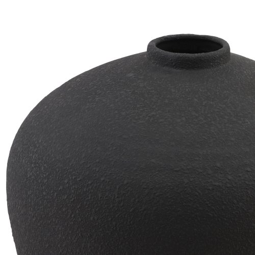 Cortona Texture Vase, Black (38cm x 39cm)