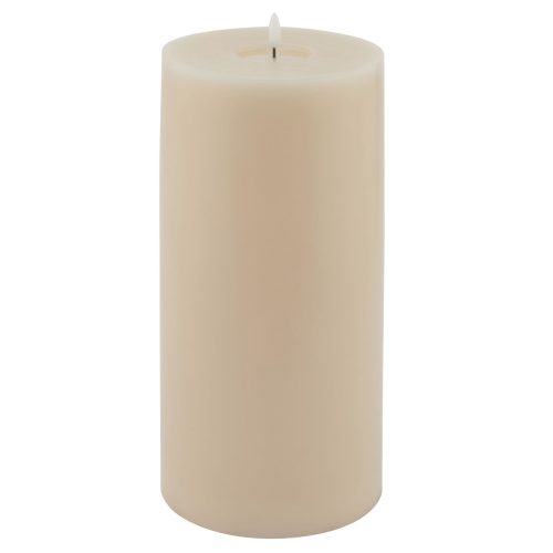 Signature Collection Melt Effect LED Wax Candle, Taupe - 30cm x 15cm