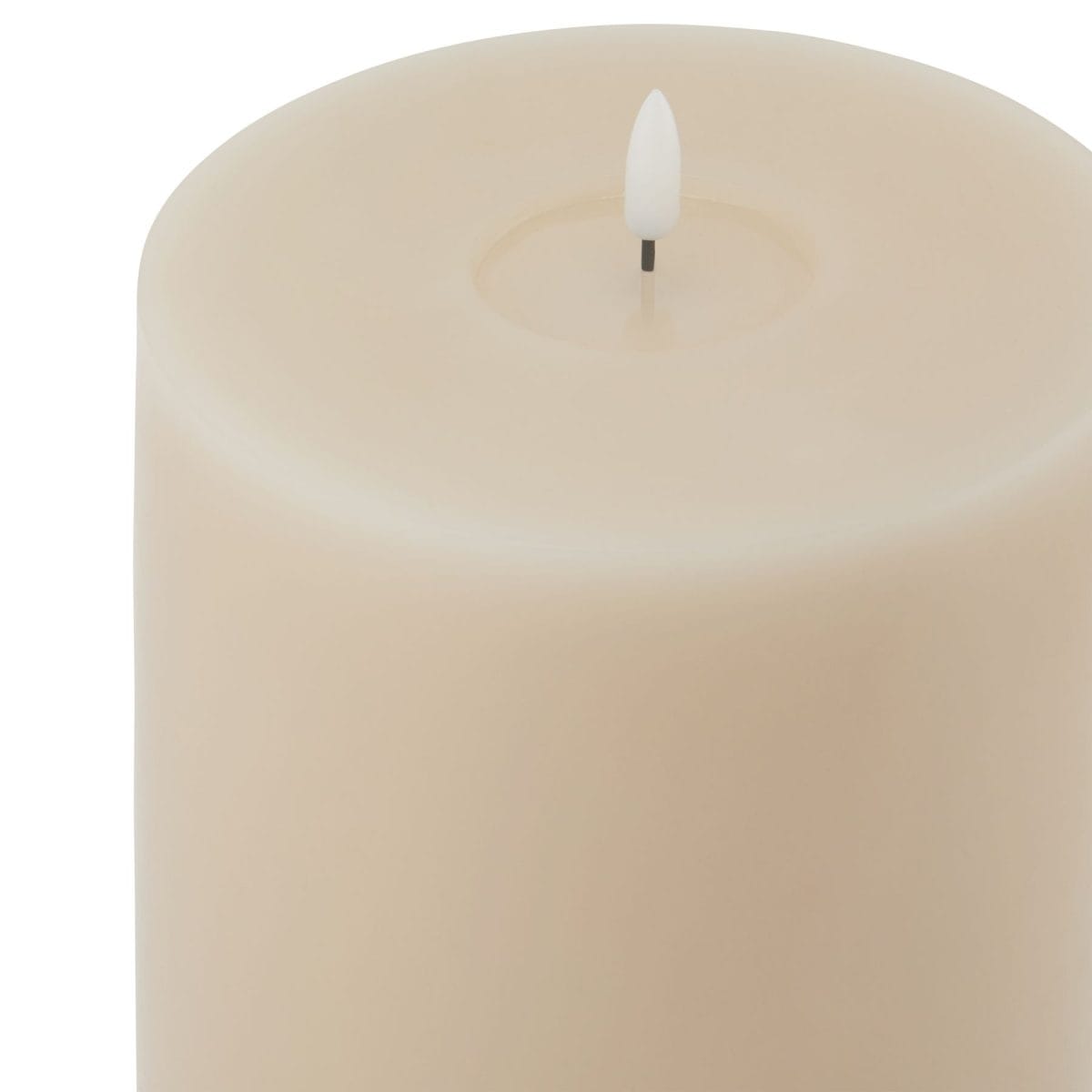 Signature Collection Melt Effect LED Wax Candle, Taupe - 30cm x 15cm
