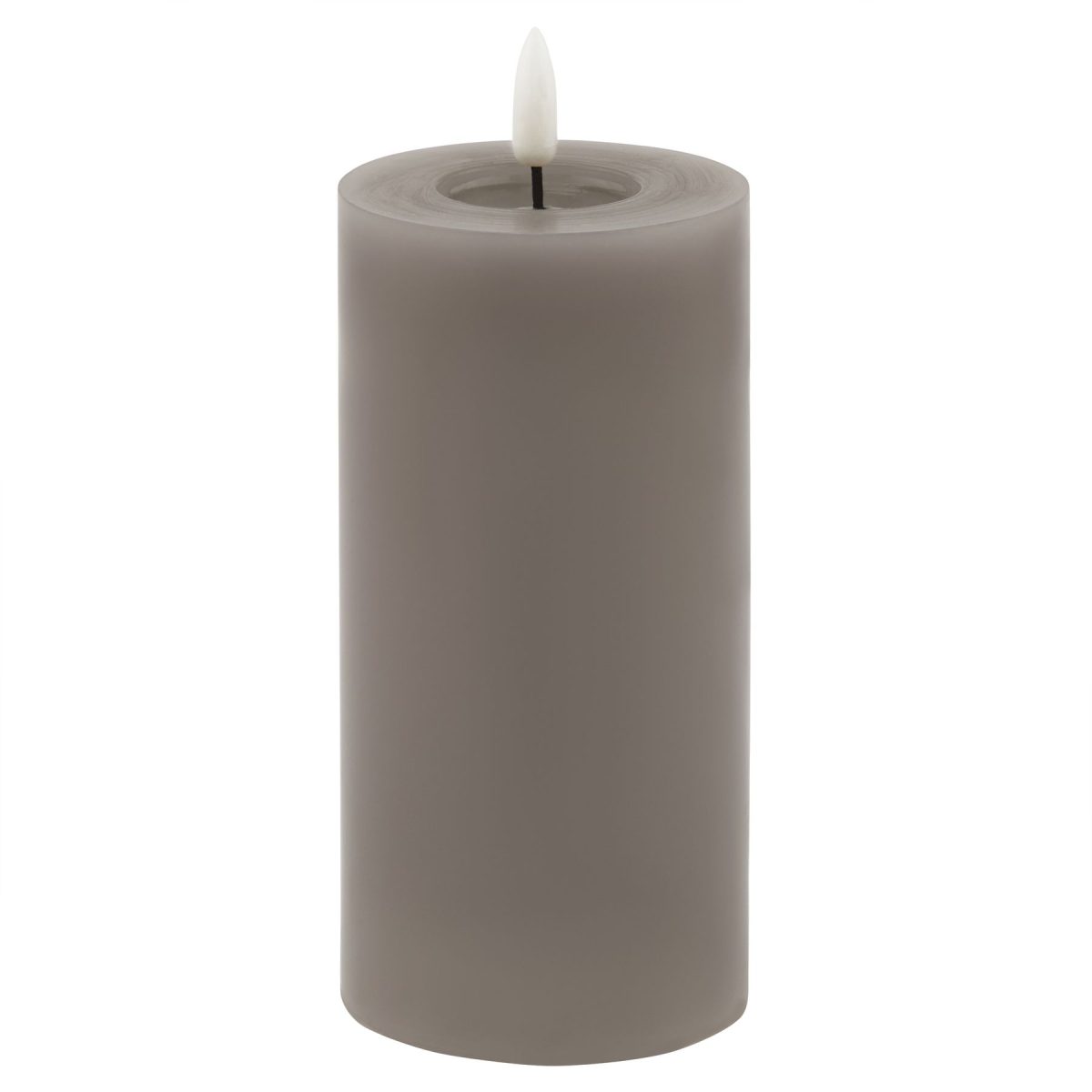 Signature Collection Melt Effect LED Wax Candle, Grey - 15cm x 8cm
