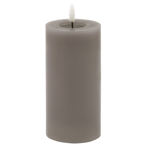 Signature Collection Melt Effect LED Wax Candle, Grey - 15cm x 8cm