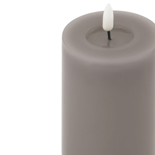 Signature Collection Melt Effect LED Wax Candle, Grey - 15cm x 8cm