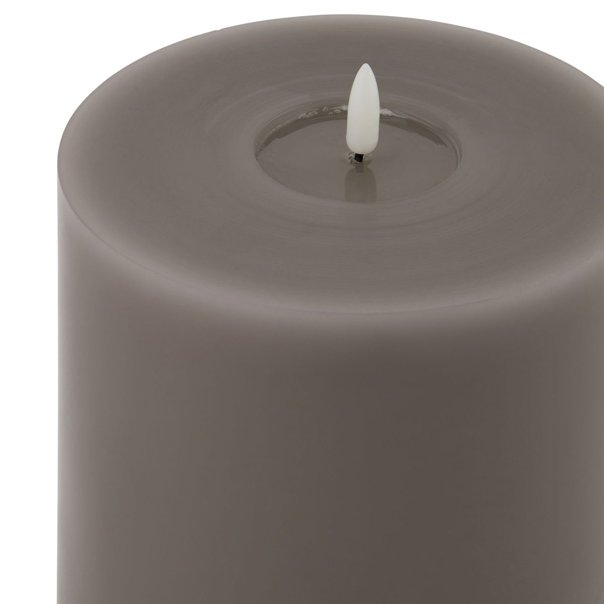 Signature Collection Melt Effect LED Wax Candle, Grey - 20cm x 15cm