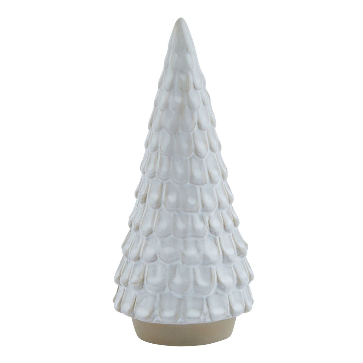 Snowy Ceramic Spruce Tree - 8cm x 8cm x 18cm