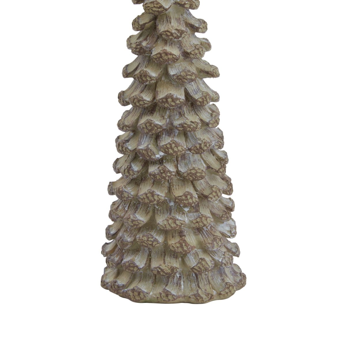 Small Beige Cedar Tree With Star - 6cm x 6cm x 17cm