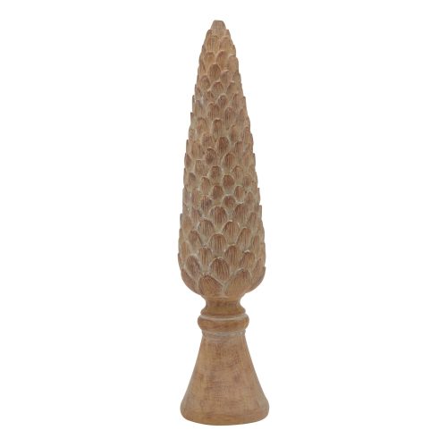 Large Pinecone Sculpture On Base - 8cm x 8cm x 36cm