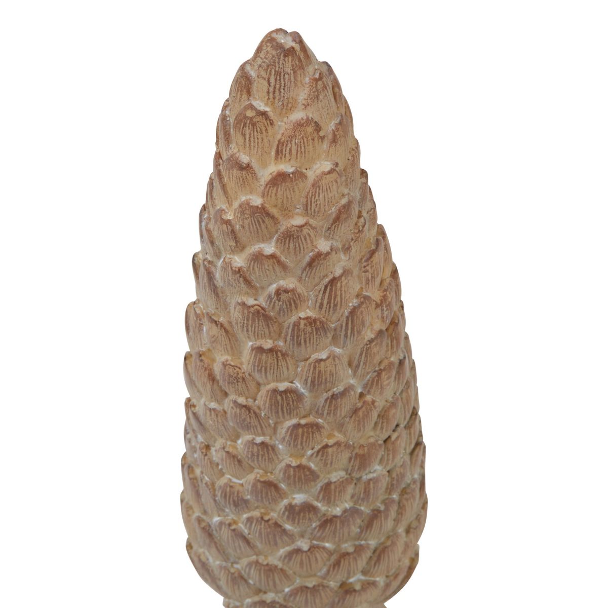 Large Pinecone Sculpture On Base - 8cm x 8cm x 36cm