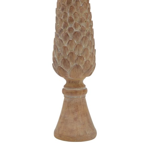 Large Pinecone Sculpture On Base - 8cm x 8cm x 36cm