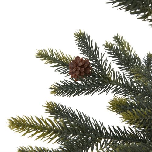 Medium Spruce Tree With Wicker Basket - 30cm x 30cm x 61cm