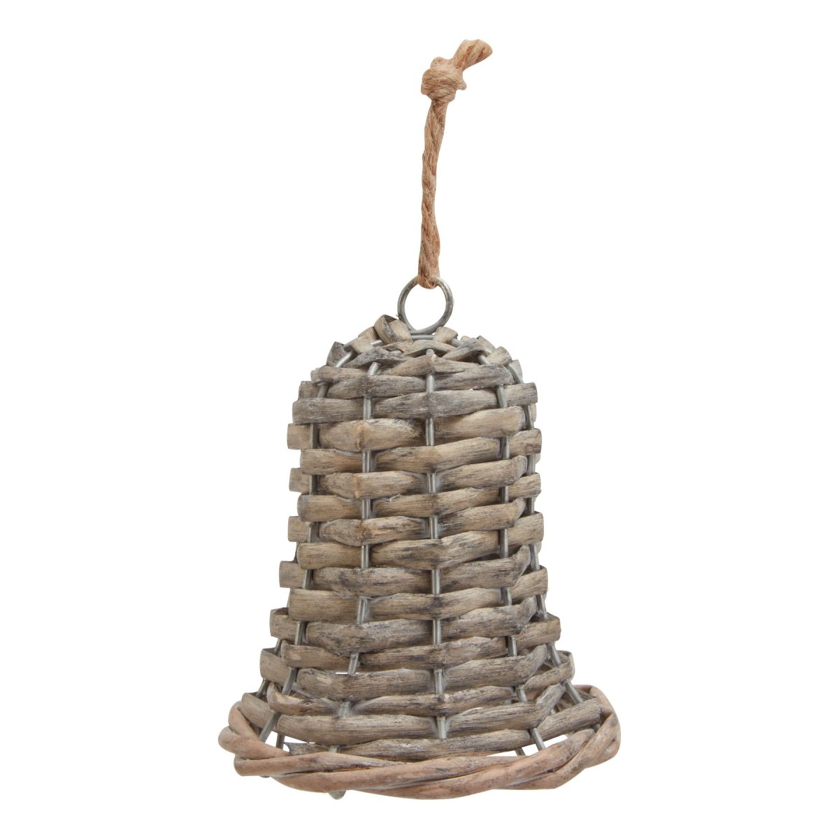Small Wicker Bell Decoration - 6cm x 6cm x 8cm