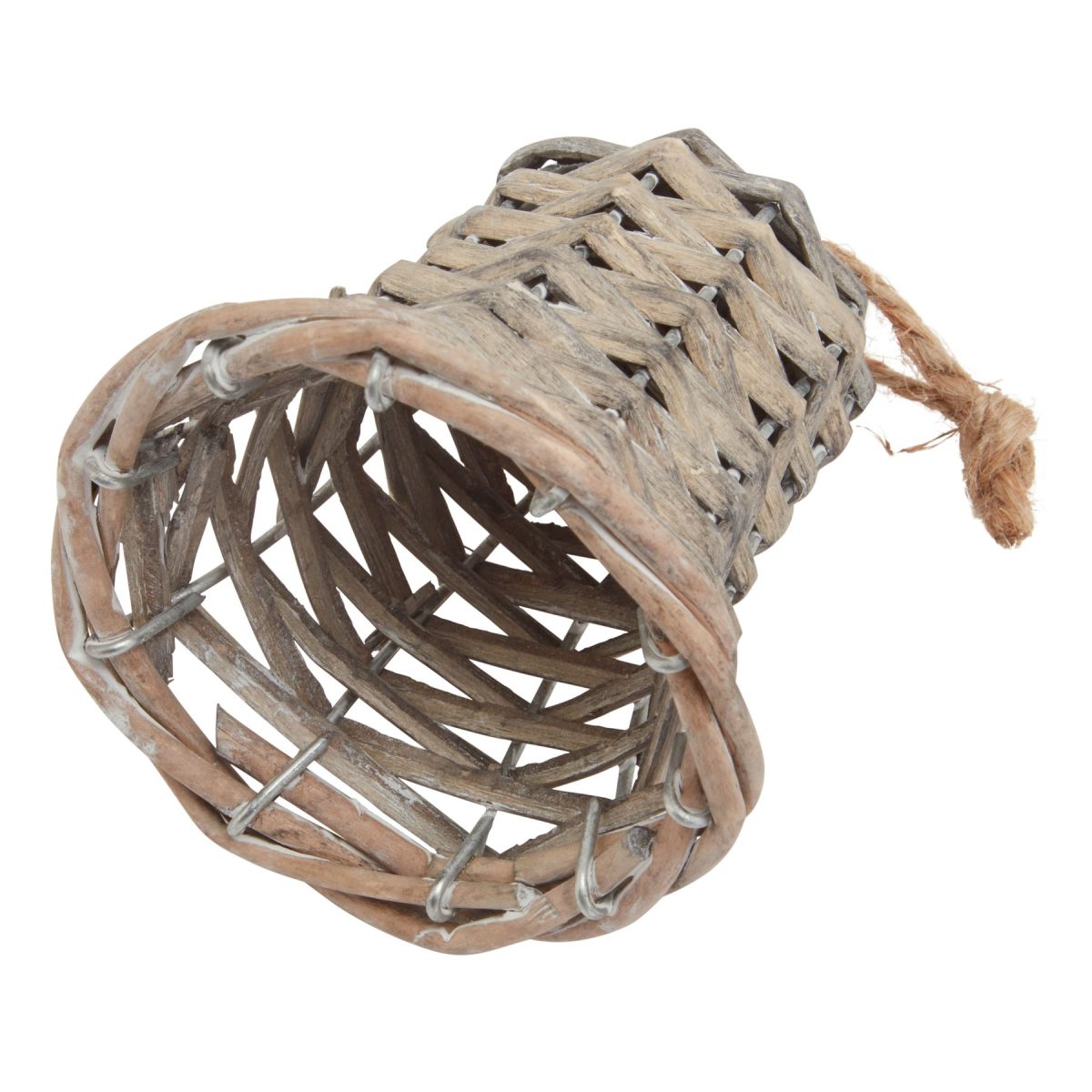 Small Wicker Bell Decoration - 6cm x 6cm x 8cm