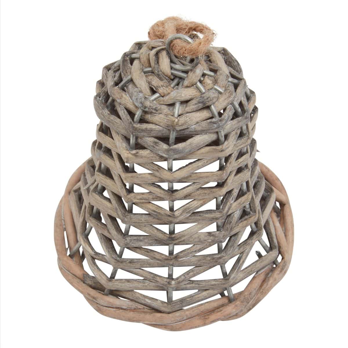 Small Wicker Bell Decoration - 6cm x 6cm x 8cm