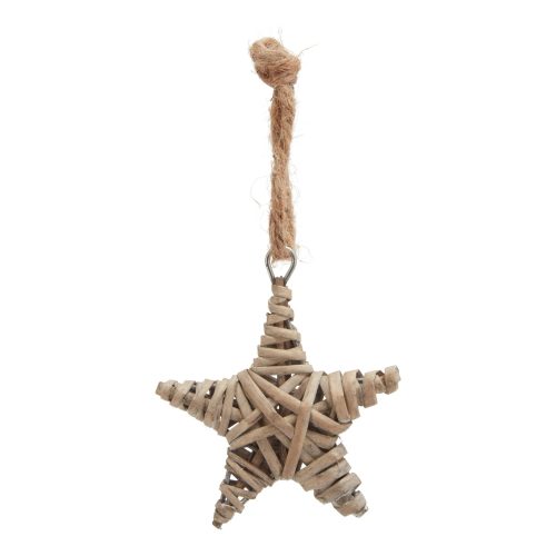 Small Wicker Star Decoration - 1cm x 8cm x 8cm