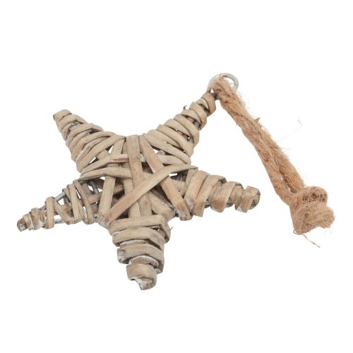 Small Wicker Star Decoration - 1cm x 8cm x 8cm
