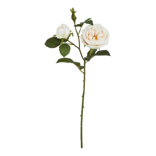 Ava's Garden Collection Artificial Charity Rose, Palest Blush - 58cm