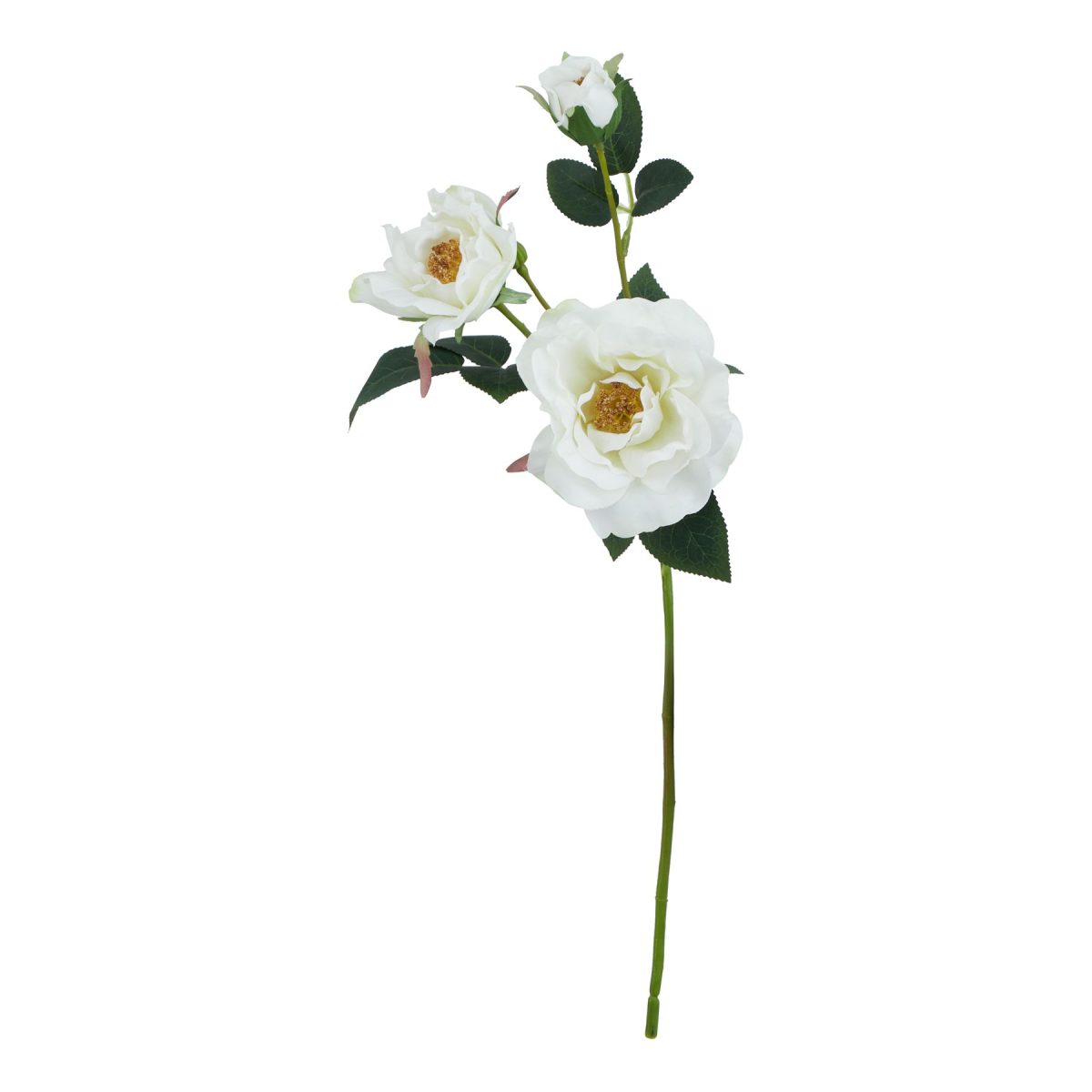 Ava's Garden Collection Artificial Tea Rose, White - 60cm