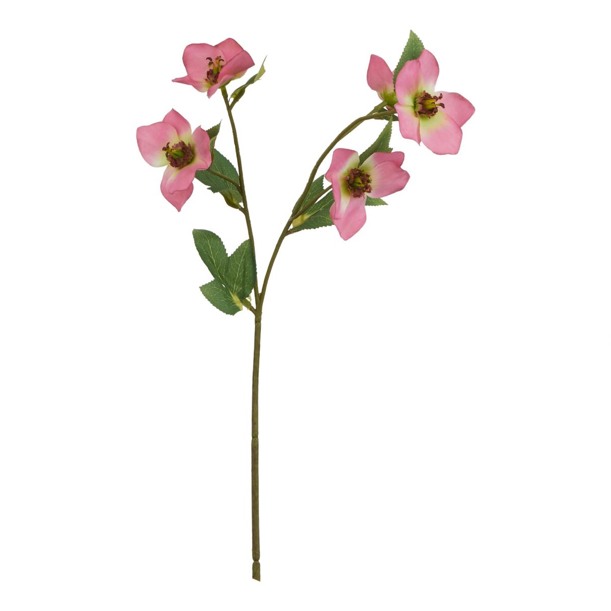 Ava's Garden Collection Artificial Varigated Hellibore, Pink - 47cm