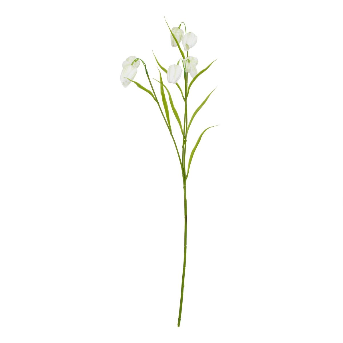 Ava's Garden Collection Artificial Fritillaria Stem, White - 58cm x 22cm