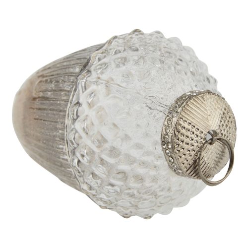 Coffee Large Acorn Bauble - 7cm x 7cm x 10cm