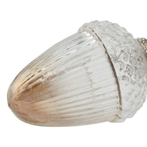 Coffee Large Acorn Bauble - 7cm x 7cm x 10cm