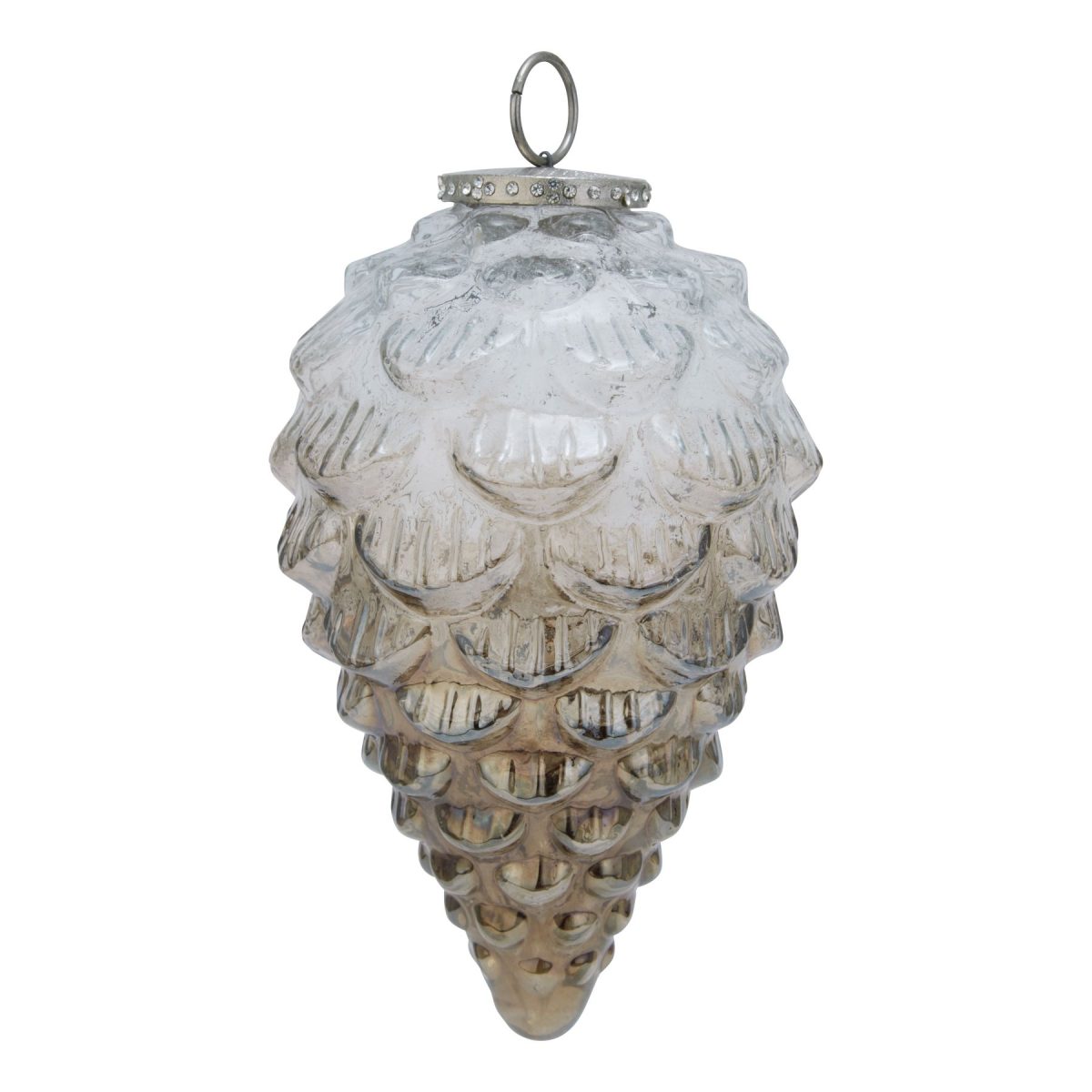 Coffee Pine Cone Bauble - 11cm x 11cm x 18cm