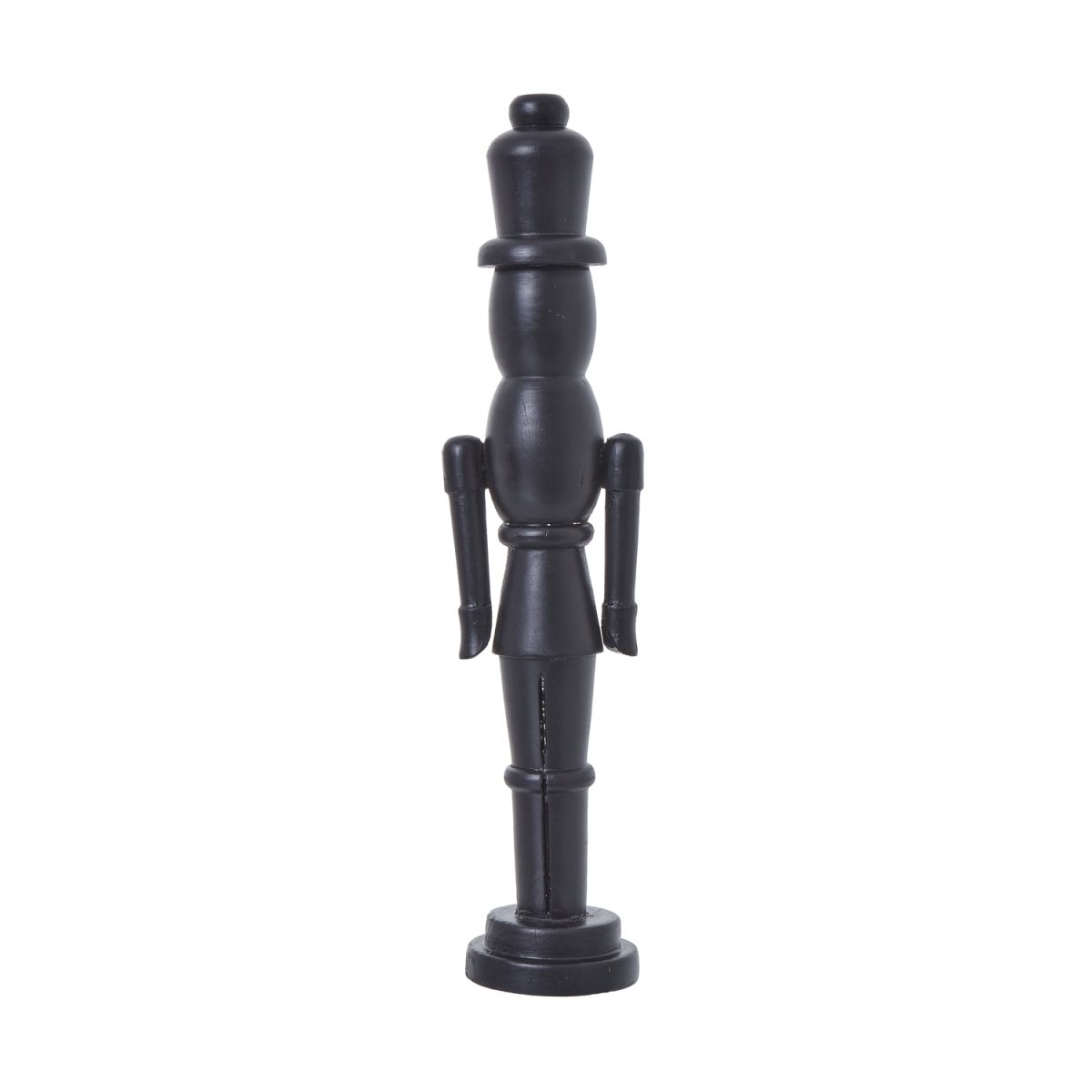 Minimalist Black Wooden Nutcracker Decoration - 10cm x 12cm x 50cm