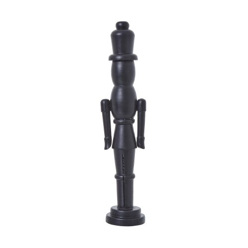 Minimalist Black Wooden Nutcracker Decoration - 10cm x 12cm x 50cm