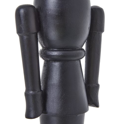 Minimalist Black Wooden Nutcracker Decoration - 10cm x 12cm x 50cm