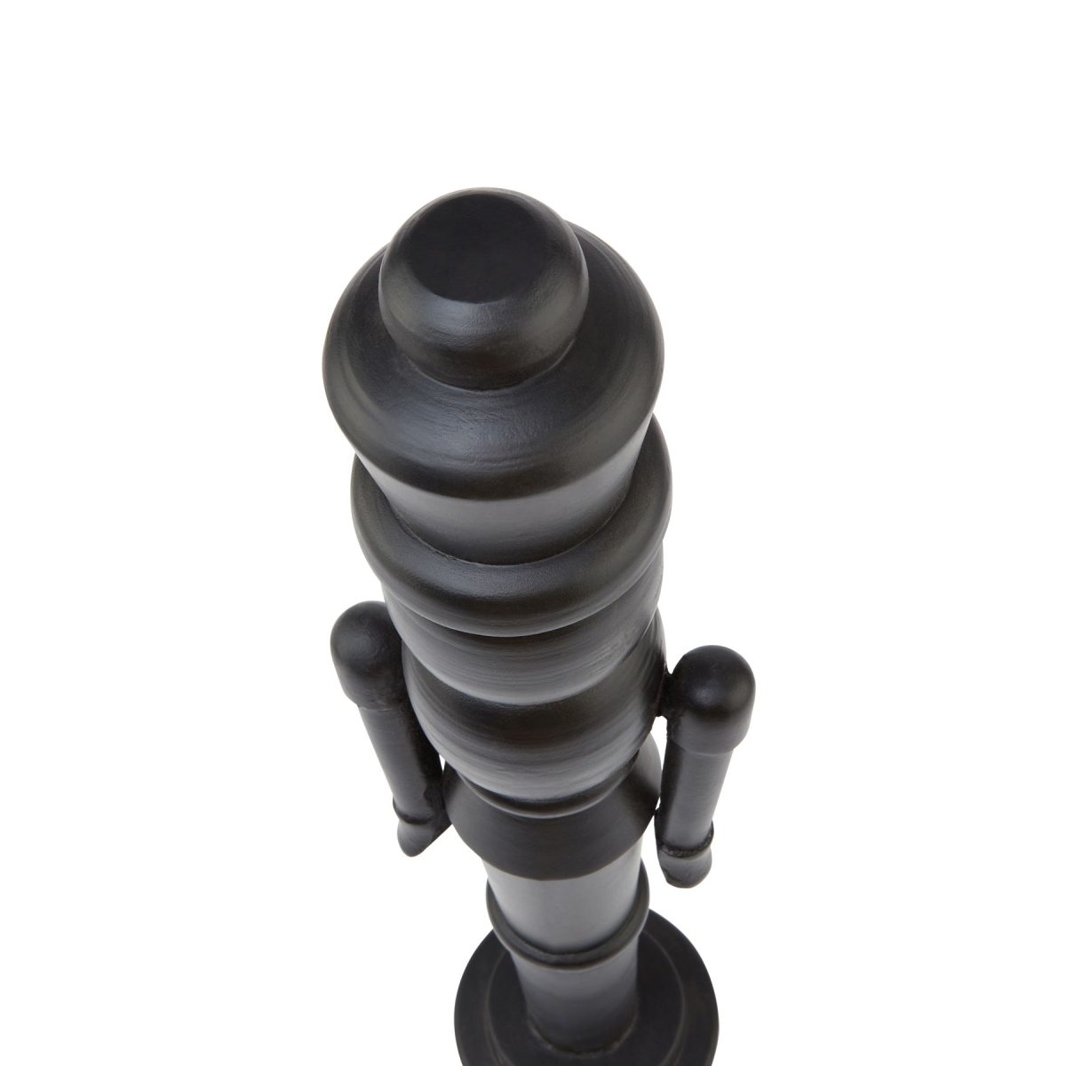 Minimalist Black Wooden Large Nutcracker Decoration - 12cm x 14cm x 60cm
