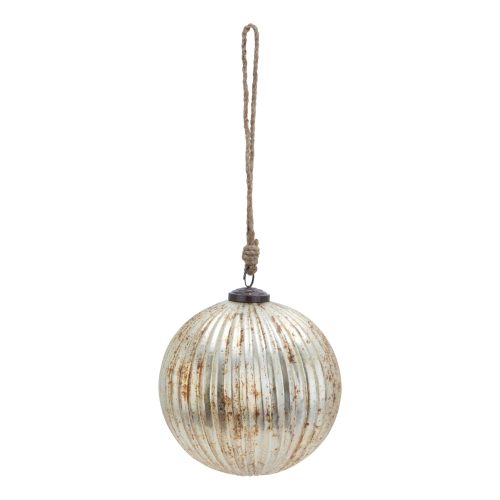 Burnished Glass Fluted Bauble - 15cm x 15cm x 15cm