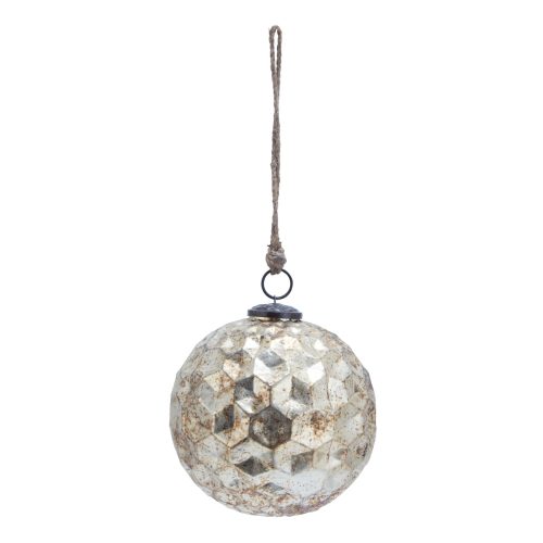 Burnished Glass Honeycomb Bauble - 15cm x 15cm x 15cm
