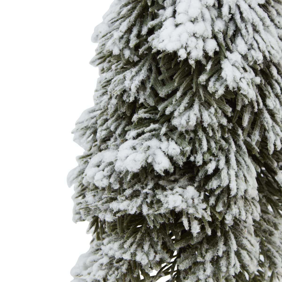 Medium Snowy Cedar Tree On Wood Block - 40cm