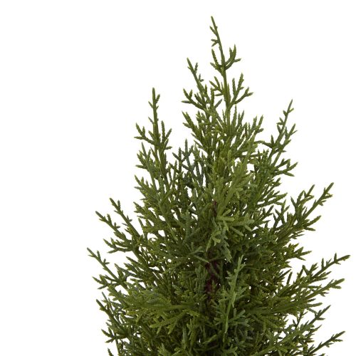 Small Green Fir Tree In Wood Log - 40cm