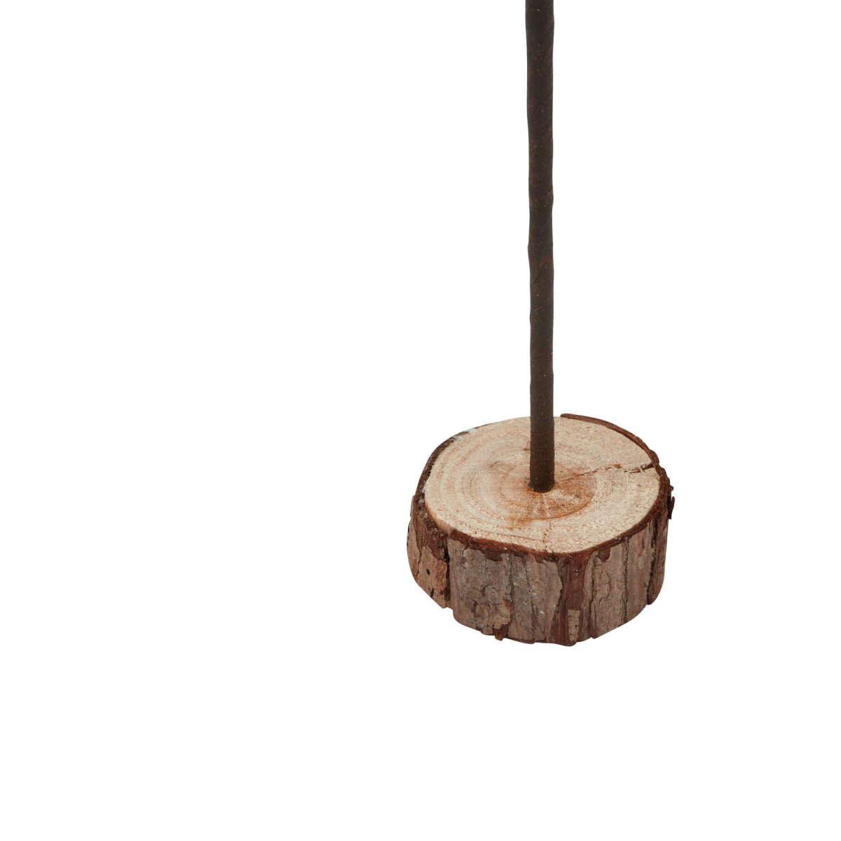Large Snowy Spindle Tree In Wood Log - 35cm