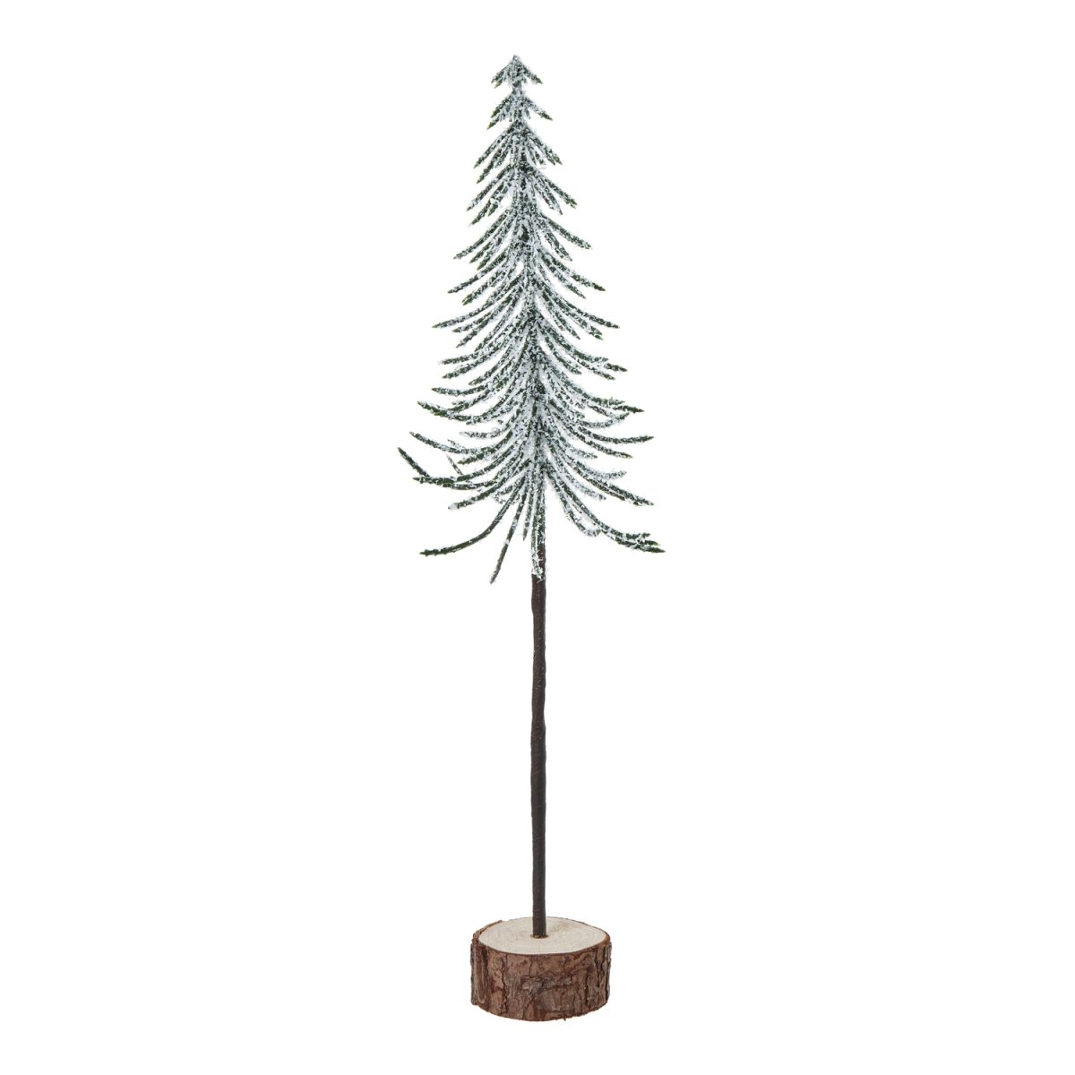Medium Snowy Spindle Tree In Wood Log - 30cm