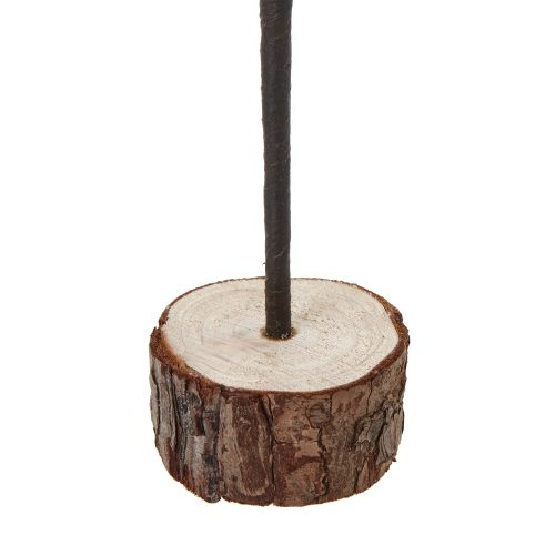 Medium Snowy Spindle Tree In Wood Log - 30cm