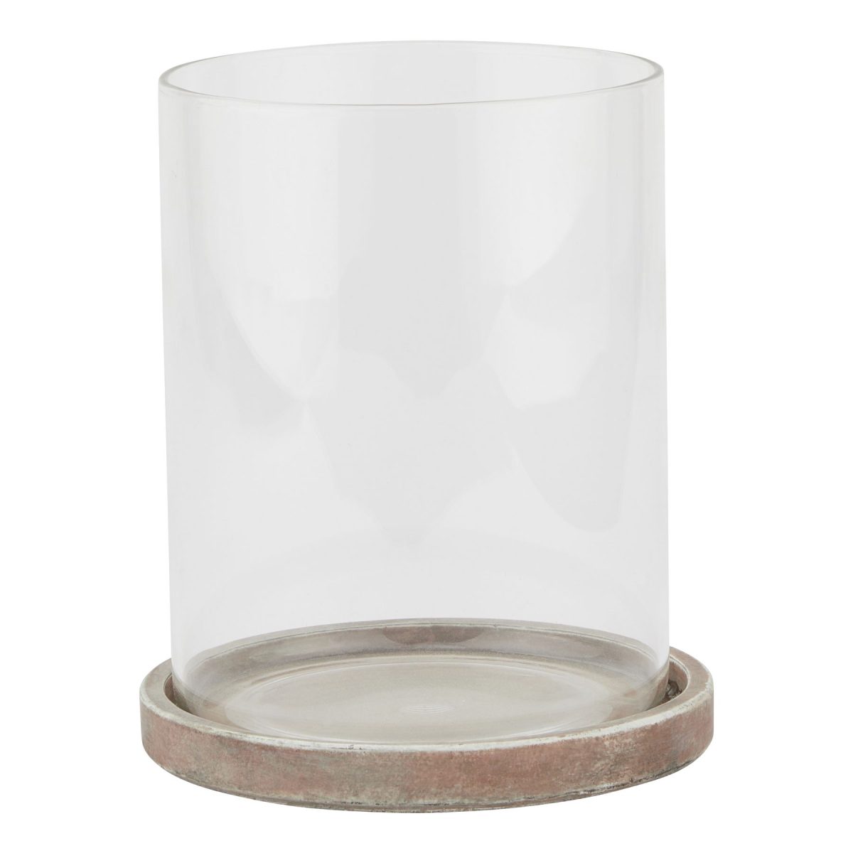 Cimone Brown Hurricane Lantern, Large - 21cm x 18cm
