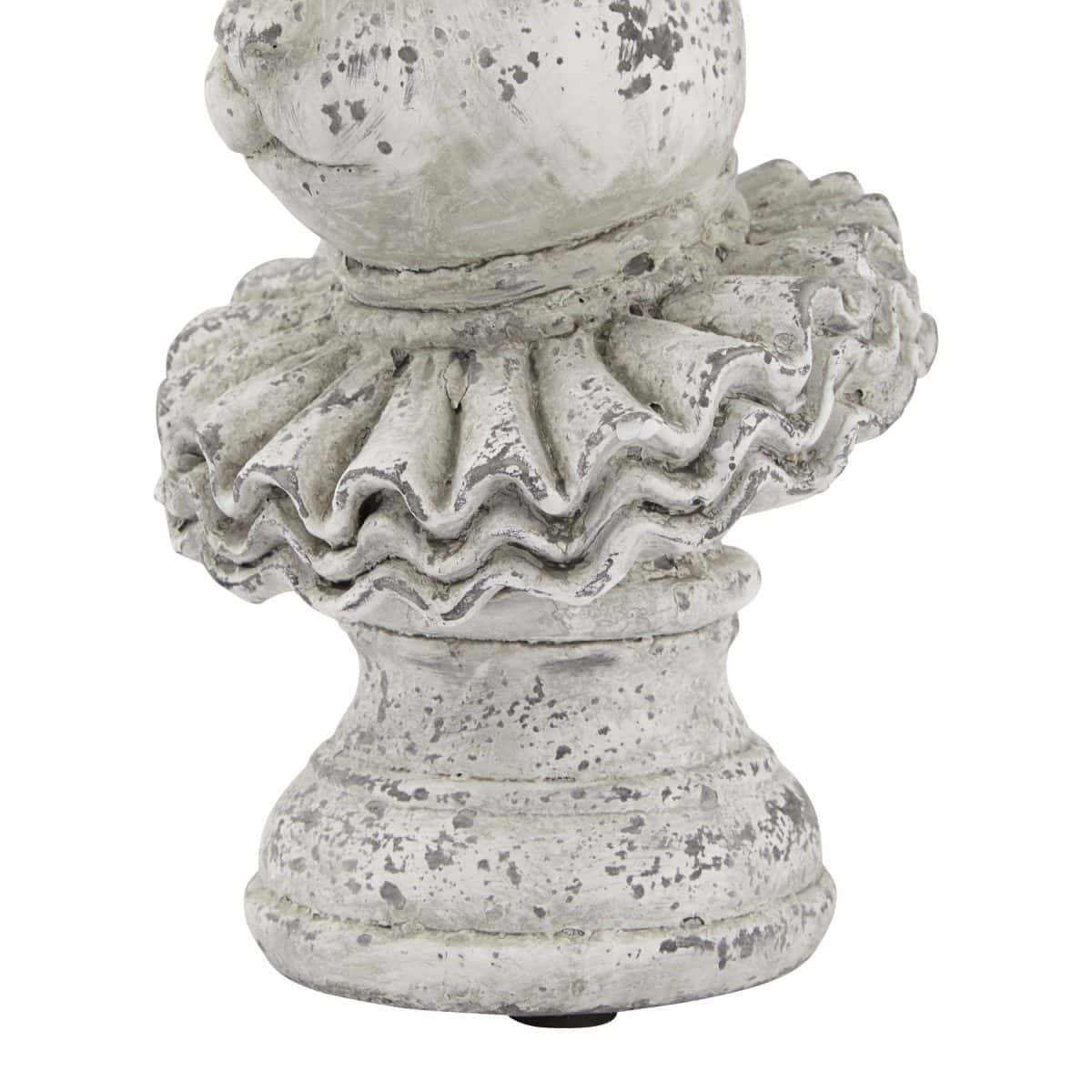 Stone Effect Ruffle Hare Ornament - 37cm x 16cm