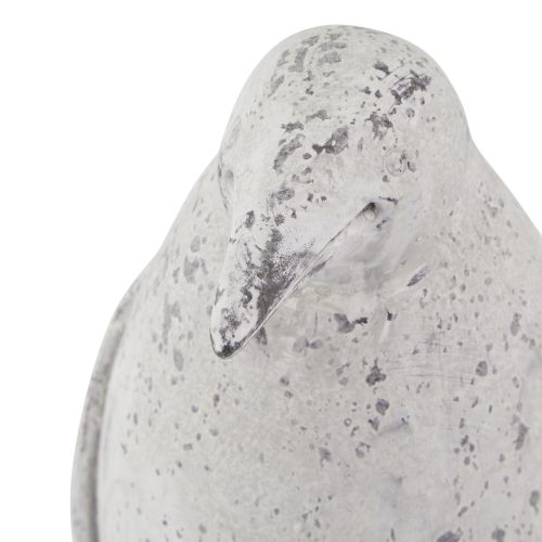 Small Grey Stone Effect Penguin Statue - 12cm x 12cm x 21cm