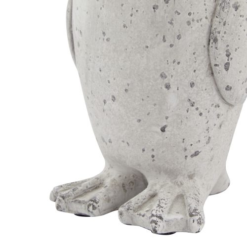 Small Grey Stone Effect Penguin Statue - 12cm x 12cm x 21cm