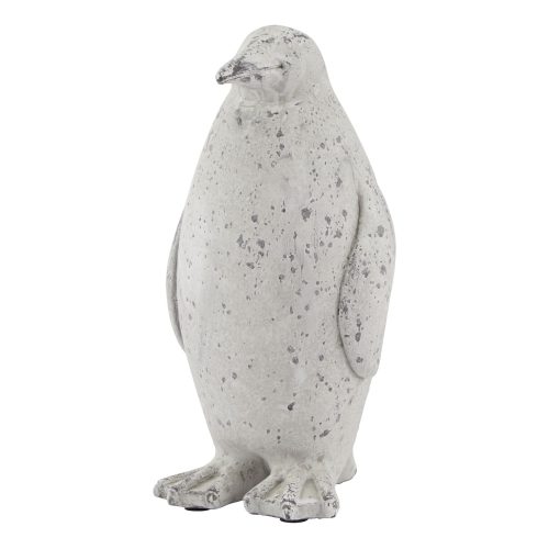 Medium Grey Stone Effect Penguin Statue - 13cm x 13cm x 26cm