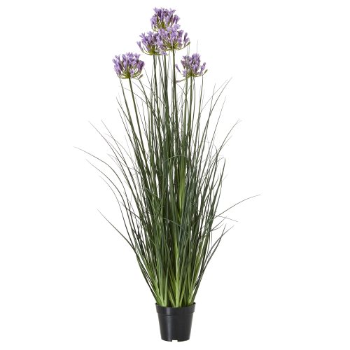 Artificial Purple Agapanthus In Pot - 120cm x 14cm
