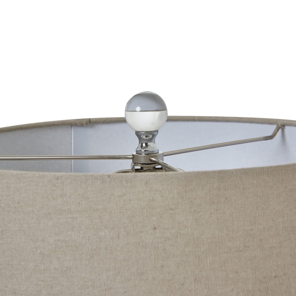 Menton Coastal Lamp with Linen Shade, Storm Grey