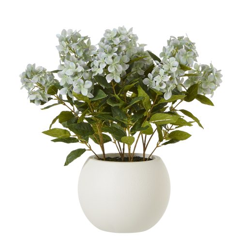 Artificial Green Hydrangea In Pot - 58cm