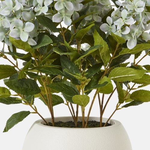 Artificial Green Hydrangea In Pot - 58cm
