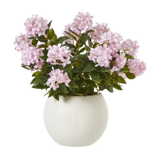 Artificial Pink Hydrangea In Pot - 71cm