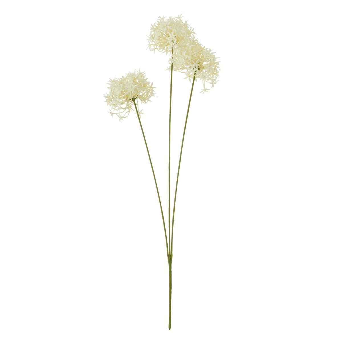 Artificial Three Head Allium Spray, Cream - 64cm